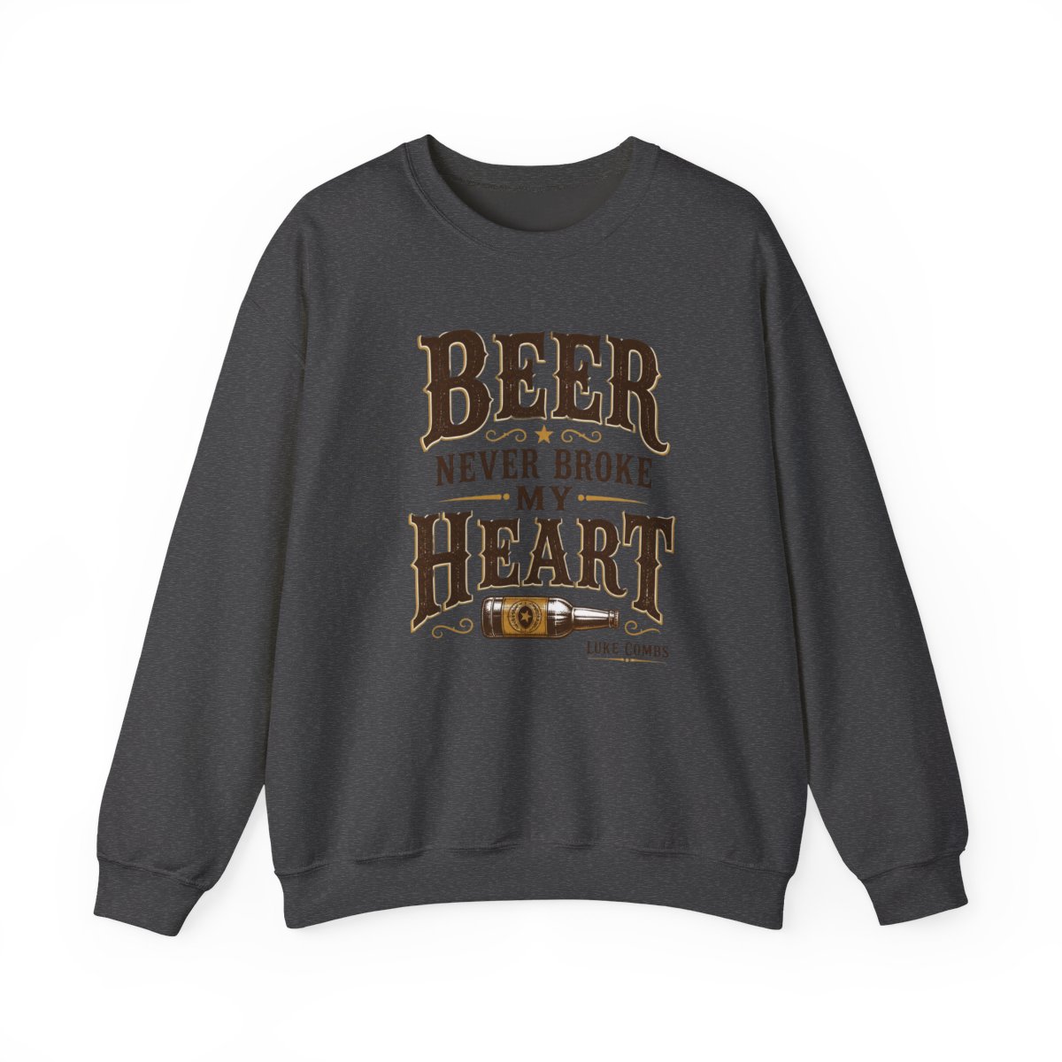 Luke Combs "Beer Never Broke My Heart" Crewneck - alternate angle 3, merchandise