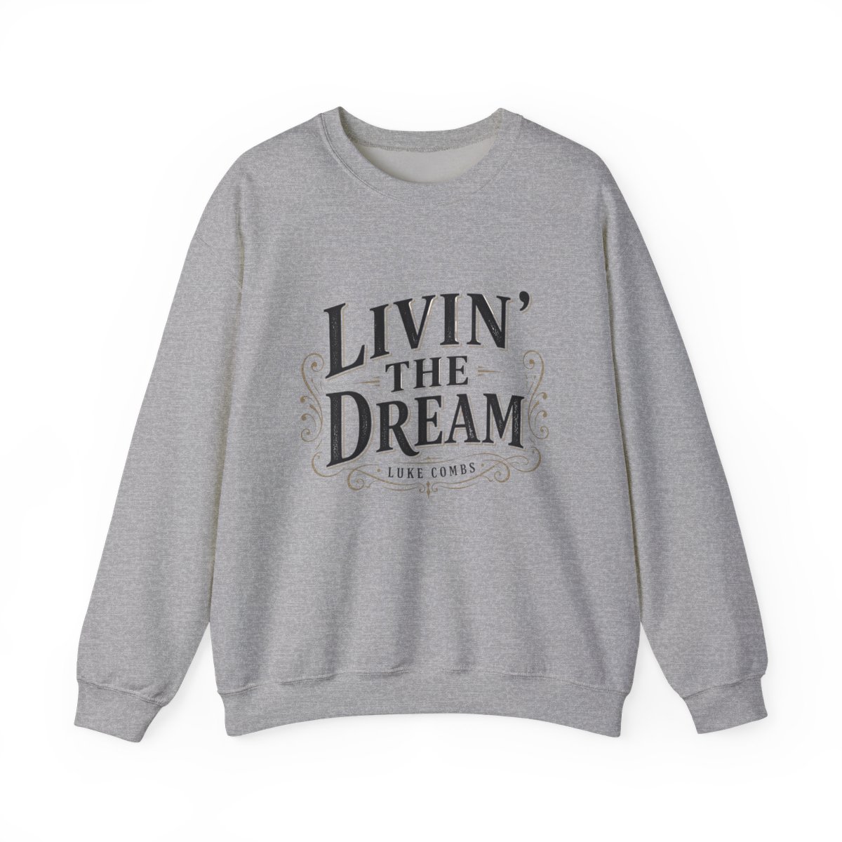 Luke Combs "Livin" Crewneck - alternate angle 2, merchandise