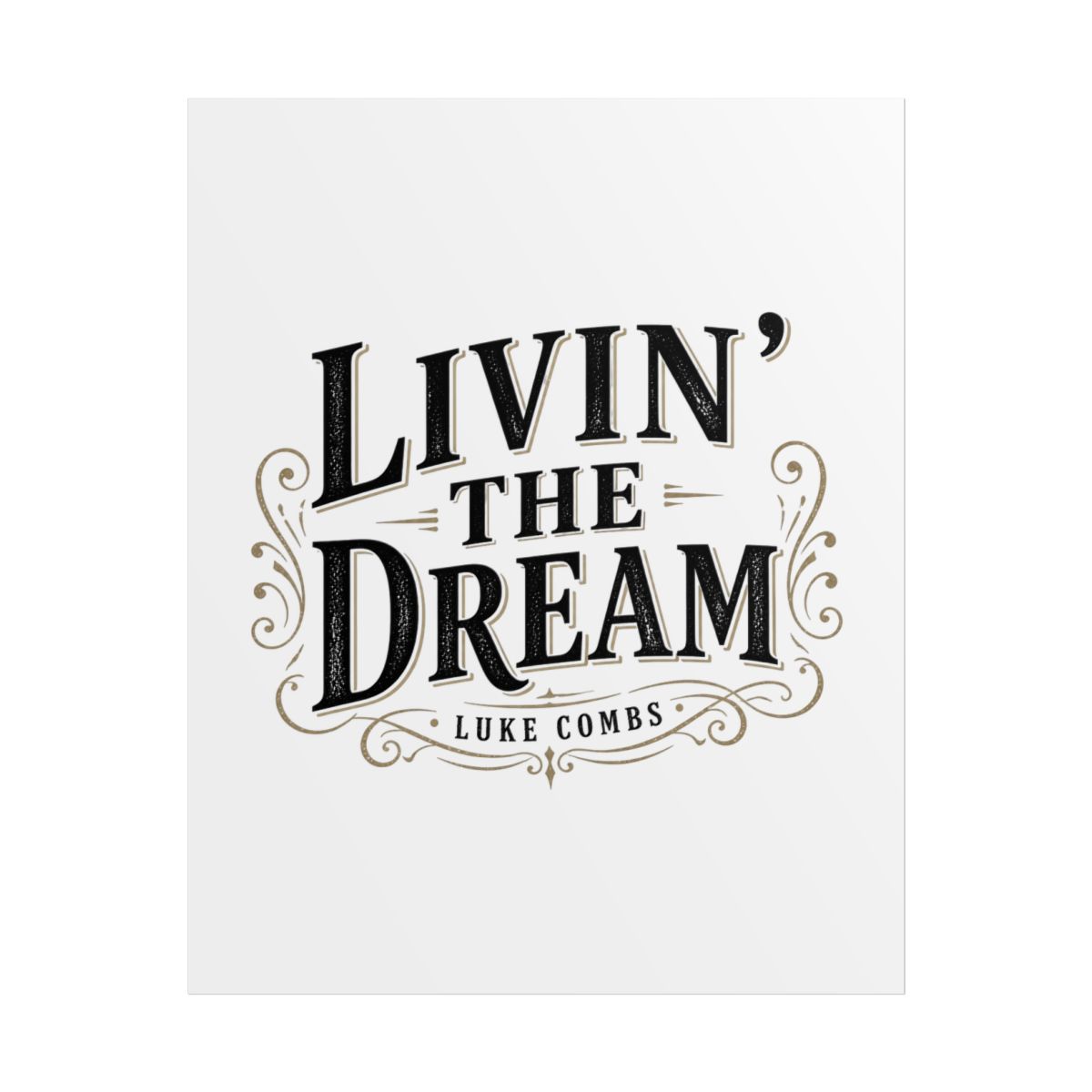 Luke Combs "Livin" Poster - Official Posters & Wall Art merchandise